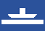 panneau bleu et une forme de bateau motorisé sur l'eau