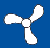 panneau bleu avec une hélice blanche 