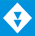 panneau bleu avec losange blanc et 2 cones bleus pointes en bas