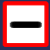 panneau blanc bordé de rouge, contenant un trait noir horizontal
