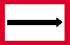 panneau blanc bordé de rouge et une flèche noire dirigée vers la droite