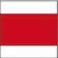 panneau blanc avec bandeau rouge horizontal