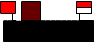 panneau rouge à gauche, un panneau bicolore à droite (bande rouge horizontale au-dessus d'une bande blanche)