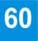 panneau bleu avec le chiffre 60 à l'intérieur